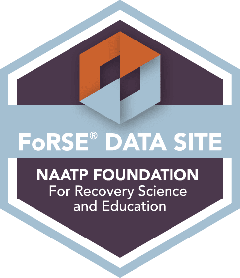 The NAATP Foundation (FoRSE) polygon seal in purple and light blue